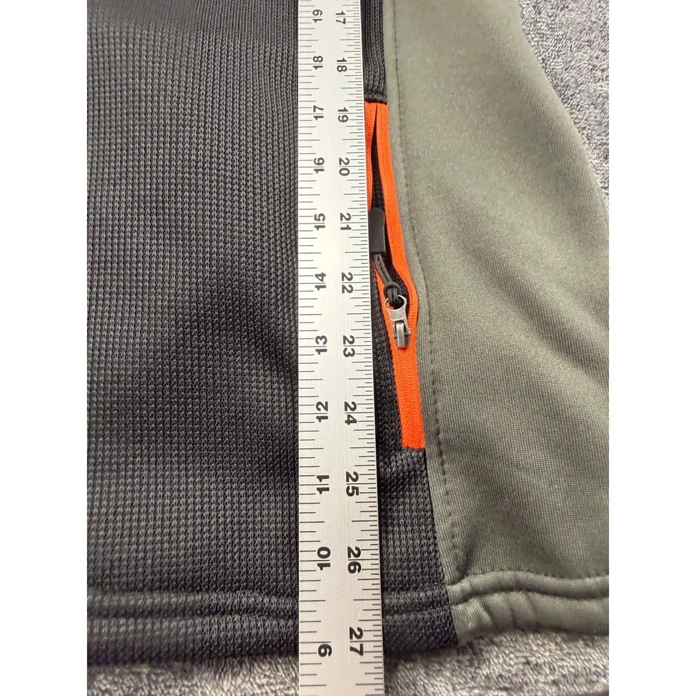 NFL Team Apparel Cleveland Browns Mens Medium Quarter Zip Fleece Pullover Gray